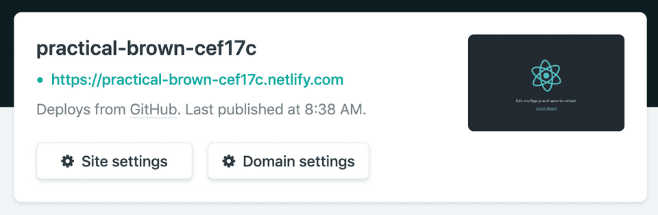 site deployed to netlify